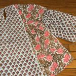 Rachel Zoe  Kimono Sleeve Floral Boho Hippie‎ Crochet Hem Patchwork Blouse Small Photo 7