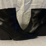 ZARA  Pointed Western Side Zip Leather Ankle Wedge Heel NWOT Photo 3