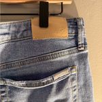 Seven7  Blue Flare Wide Leg Jeans Distressed Photo 2