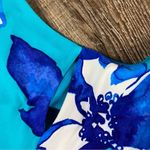 Lauren Ralph Lauren Dress Women Size 6 Blue Floral Mini Lined Keyhole Top Back Photo 6