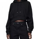 Gap French Terry Oversized Crop Hoodie True Black NWT Medium Tall Photo 0