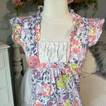 Ric Rac Retro Top Feminine Summer Floral Knit Womens XS Photo 1
