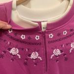 Blair  Vintage Purple/Plum 1/4 Zip Double Floral Collar 2x Sweatshirt.    2226 Photo 3