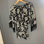 ASOS NWT black floral fringe deep v romper Photo 9