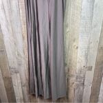 City Studio Size 1 Sleeveless 1 Shoulder Asymmetrical Maxi Evening Sheath Dress Silver Photo 5