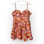 Klesis Floral Print Dress with Spaghetti Straps Orange Size M Photo 1