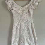 Prómesa Promesa White Lace Ruffle Off the Shoulder Mini Dress Bridal Formal Party Small Photo 3