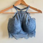 PINK - Victoria's Secret Pink Victoria Secret Push Up Pigeonnant Bra Sz S D-DD THE EYELASH LACE HIGH NECK Photo 0