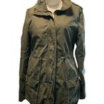 Yoki  New York women's medium military green jacket with soft faux fur Photo 0