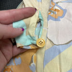 ZARA Pastel Floral Print Retro Button Detail Short Sleeve Dress Size XS Vintage Photo 9