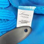 Lovers + Friends  Capsian Lace Halter Shift Mini Dress: Blue Cobalt Photo 14