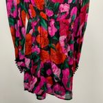 The Kooples  Dolce Vite Floral Mini Pink Longsleeve Dress Womens 100% Silk Size 0 Photo 10