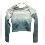 Women's Gradient Long Sleeve ombre turquoise Top Green Photo 1