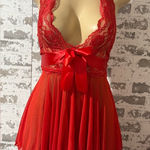 Avidlove Elegant Red Lace Halter Chemise Photo 0