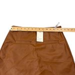 A New Day New Faux Leather Mini Skirt Womens 6 Brown High Waist Casual Party Photo 8