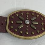 Guess Vintage Belt Maroon Size Medium Photo 0