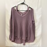 Free People  Purple Moonshine Cold Shoulder Sweater Size‎ Small Photo 1