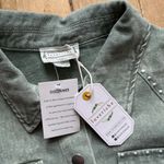 Love Riche  Studded Olive Green Shacket Medium NWT Photo 3