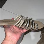 Donald J. Pliner Women's Silver Slide Sandals Platino metallic 6.5 kitten heel Photo 6