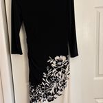 Lauren Ralph Lauren Black and White Floral Long Sleeve Dress Size 8 Photo 6