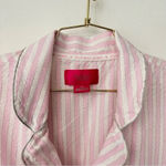 Victoria's Secret Shirt Dress Nightgown Pajama Size Small Pink White Silver Photo 10