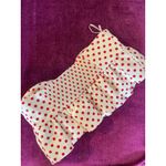 ZARA Polka Dot Bustier Crop Top w Ruffle PINUP ROCKABILLY FEMININE Medium Red Photo 5