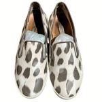 LK Bennett  Leather Slip On Sneakers Loafers Grey Off-White Flats Womens 37 6.5 Photo 7