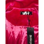 Allegra K Moto Jacket Velvet Zip Up Biker Coat Cropped Pink Small New With Tags Photo 4