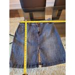 st. john's bay  Women's Blue Denim Cotton Straight Pull On Casual Jeans Skirt 16 Photo 7