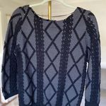 Worthington Diamond Cable Knit Sweater Pullover Black White Geometric Streetwear Size M Photo 0