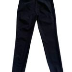 Theory Belisa Dress Pants 10 Bistretch Black Mid Rise Ankle Slim Taper Trousers Photo 3