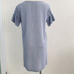 Madewell  braids Sleeve midi Dress XSMALL White Blue WOMENS Photo 7