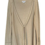 Avenue  Shimmer Cardigan Open Front Knit Metallic Gold Plus‎ Size 14/16 Photo 0