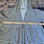 Free People  Tiered Trapeze Zip-Up Hoodie Swearer Gray  Women’s Size Small Photo 10