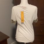 Tory Burch NWT Dawn Jewel Sleeve Tee Sz M Photo 6