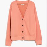 Madewell EUC Cotton Cardigan Sweatshirt Burnished Blush Size XS Retail $69.50 Photo 0