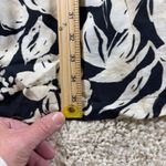 Mango MNG Floral Print Button Front Shirt Dress Black Cream XL Photo 12