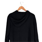 VERO MODA  Black Long Sleeve Hooded Knit Top size Small NWT Drawstring Sweater Photo 4