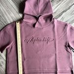 Alphalete  Woman’s  ELMTS Half Sleeve Crop Hoodie - Mauve , Size Medium Photo 4
