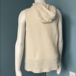 Eileen Fisher  Cream Textured Hooded Vest Photo 3