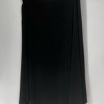 Julie Brown JB by Solid Black Drapey Jersey Knee Length Skirt Size XL Photo 0