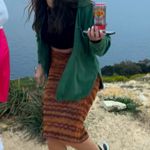 ZARA Orange Maroon High Waisted  Skirt Photo 1