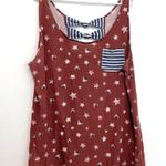 Disney PARKS Minnie Mouse Icon Americana Tank Top Red White Blue Stars Patriotic Photo 2