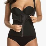 Sweat Zip Shapewear Vest Waist Trainer Tummy Control Body Shaper Black Size M Photo 0