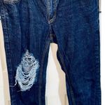 Dickies Jeans Ladies Sz34 Relaxed Fit Ripped Dark Wash 28in Inseam 38In Outseam Photo 1