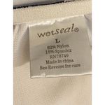 Wetseal Tie Bikini Top Blue‎ White Wood Beads Ring Center Size Large Y2K Beach Blue Photo 5