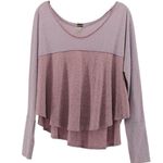 We The Free  Heathered Purple Colorblock Cozy Casual Coastal Long Sleeve Size XS Photo 1