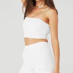 Alo Yoga Goddess Ribbed Bandeau Top White XS NWT SOLD OUT Photo 3