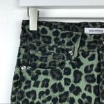 Good American Green Sage Leopard Good Waist Crop skinny Jeans 4 27 NWT Photo 1