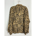 Style Exchange Womans 3X Brown Black Geometric Button Up Blouse Photo 1